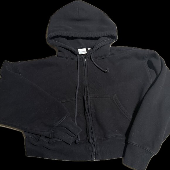TNA (Aritzia) Cropped Boyfriend-Fit Zip Hoodie - Picture 3 of 4